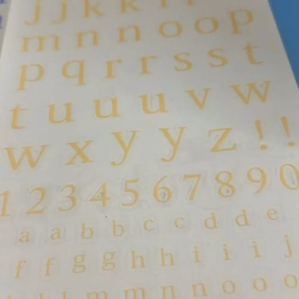 Vintage Alphabet Number Stickers Decorative Strip